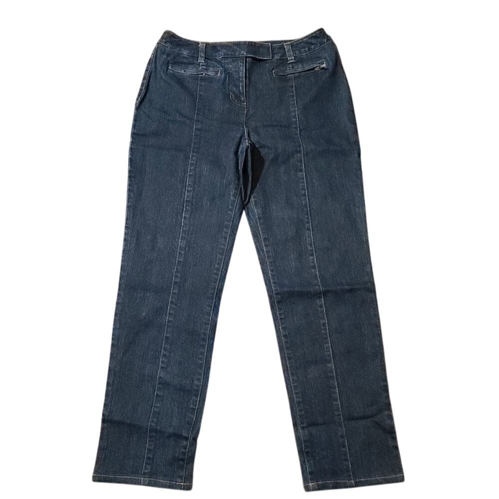 Jones New York Stretch Petite Straight Leg Denim Jeans